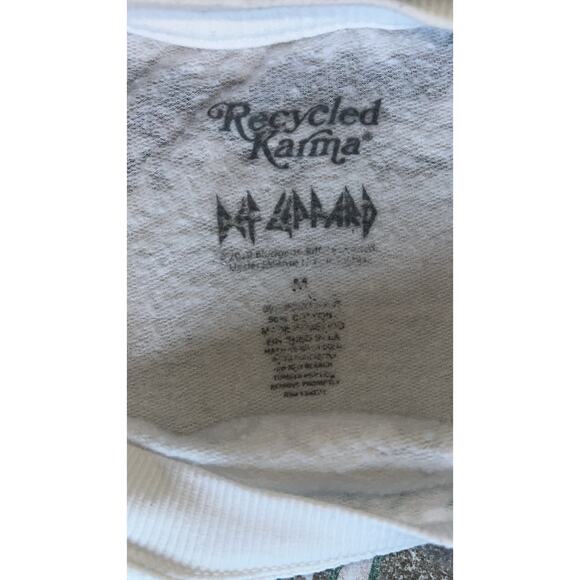 Womens M Recycled Karma Def Leppard Animal 1988 Sweatshirt Fast, Free Shipping - Picture 4 of 5